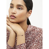 ted baker:: sparkle heart enamel chain bracelet rose gold silver glitter