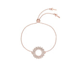 ted baker: crystal aurora hoop drawstring bracelet rose gold