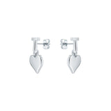 ted baker hati tee heart silver tone drop earring