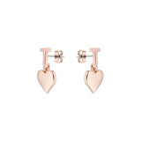ted baker hati tee heart rose gold tone drop earring