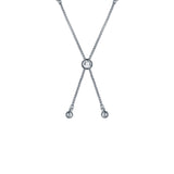 ted baker melrah: crystal adjustable tennis bracelet silver tone, blue crystal