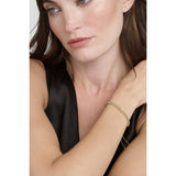 ted baker melrah: crystal adjustable tennis bracelet gold tone black dianond crystal