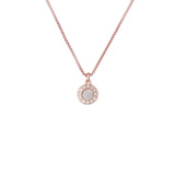 ted baker gemmarh gem button rose gold tone mother of pearl crystal pendant