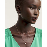 ted baker gemmarh gem button rose gold tone mother of pearl crystal pendant