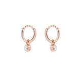 ted baker sinalaa rose gold tone crystal huggie
