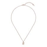 ted baker linnear lo-ve pendant clear crystal baby pink