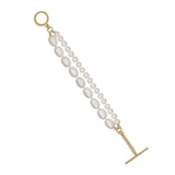ted baker parkah: pearl bubble double strand gold tone bracelet
