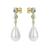 ted baker pearsti: statement crystal bead drop earrings gold tone