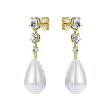 ted baker pearsti: statement crystal bead drop earrings gold tone