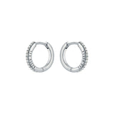 ted baker heplie: crystal hoop earrings (14mm) silver tone, clear crystal