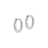 ted baker heplie: crystal hoop earrings (14mm) silver tone, clear crystal