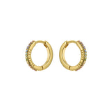 ted baker heplie: crystal hoop earrings (14mm) gold tone,, rainbow crystal
