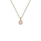 ted baker peralia: pebble stone pendant necklace gold tone, pink