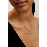 ted baker peralia: pebble stone pendant necklace gold tone, pink
