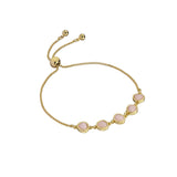 ted baker pelra: pebble stone adjustable bracelet gold tone, pink