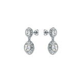 ted baker sollia: solitaire sparkle crystal drop earrings silver tone, clear crystal