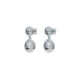 ted baker sollia: solitaire sparkle crystal drop earrings silver tone, clear crystal