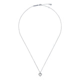 ted baker amore: crystal halo heart pendant necklace, silver tone, clear crystal