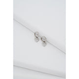 ted baker amora: crystal halo heart huggie earrings silver tone, clear crystal