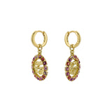ted baker molika: monogram crystal huggie earrings gold tone