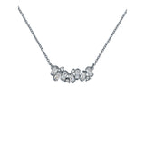 ted baker clarita: crystal cluster pendant necklace silver tone