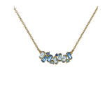 ted baker clarita: crystal cluster pendant necklace gold tone