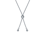 ted baker clarrie: crystal cluster adjustable bracelet silver tone