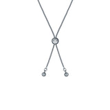 ted baker clarrie: crystal cluster adjustable bracelet silver tone