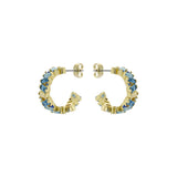ted baker clarence: crystal cluster hoop earrings gold tone