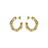 ted baker tiyaa: twisted pearl hoop earrings gold tone