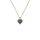 ted baker farida: faceted stone heart pendant necklace gold tone