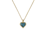 ted baker farida: faceted stone heart pendant necklace gold tone