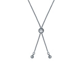 ted baker cherisa: crystal cluster heart adjustable bracelet silver tone