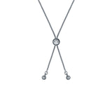 ted baker cherisa: crystal cluster heart adjustable bracelet silver tone