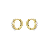 ted baker persia: pearl huggie earrings gold tone