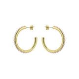 ted baker peraa: medium pearl hoop earrings gold tone