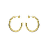 ted baker peraa: medium pearl hoop earrings gold tone