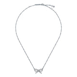 ted baker ribah: crystal silver tone ribbon bow pendant