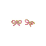 ted baker bowie: tie bow enamel stud earrings