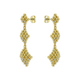 ted baker boa: crystal bobble diamond gold tone drop earrings
