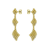 ted baker boa: crystal bobble diamond gold tone drop earrings