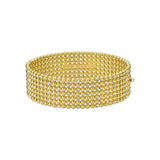 ted baker bobbi: crystal bobble wide gold tone bangle bracelet