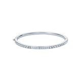 ted baker claudia: narrow crystal silver tone hinged bangle bracelet