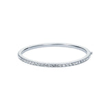 ted baker claudia: narrow crystal silver tone hinged bangle bracelet