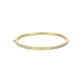 ted baker claudia: narrow crystal gold tone hinged bangle bracelet