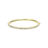 ted baker claudia: narrow crystal gold tone hinged bangle bracelet