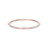 ted baker claudia: narrow crystal hinged bangle bracelet rose gold tone clear crystal