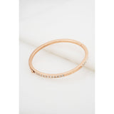 ted baker claudia: narrow crystal hinged bangle bracelet rose gold tone clear crystal
