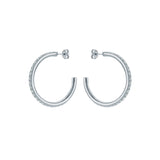 ted baker clanci: medium crystal silver tone hoop earrings