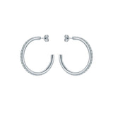 ted baker clanci: medium crystal silver tone hoop earrings